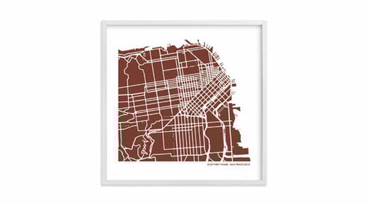 Minted Map Print